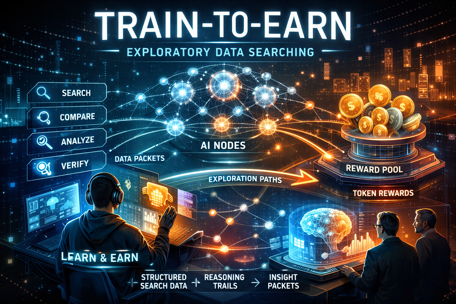 DePIN + AI Nodes: Turning Structured Exploration Into an Earn-to-Train Data Economy